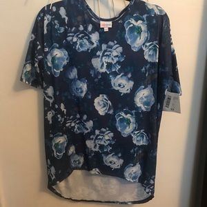 LuLaRoe Irma NWT XXS blue floral